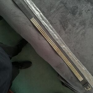Leather studded belt